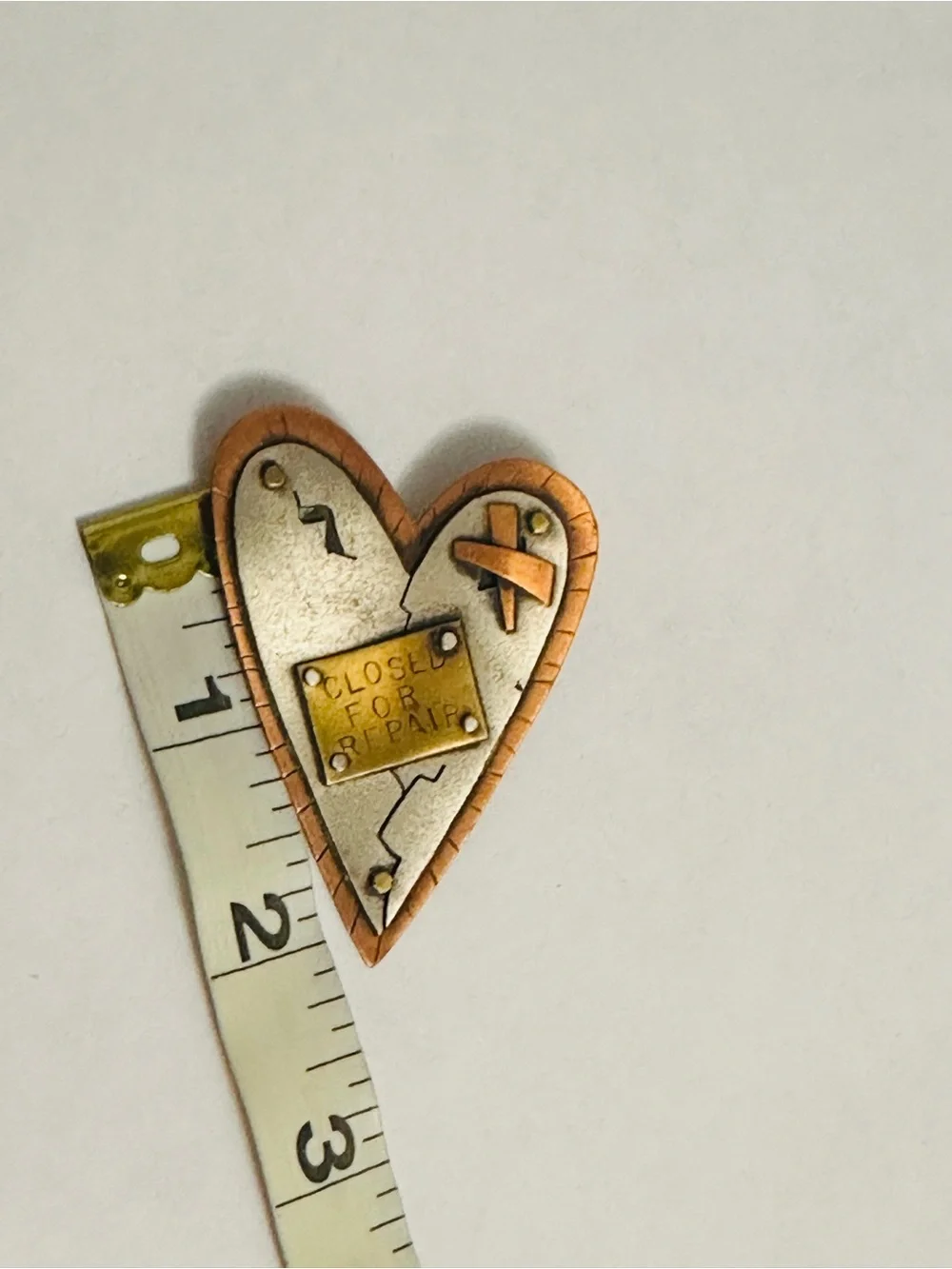 Vintage Laurie Flannery Signed Mixed Metal 